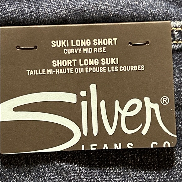 NEW Silver Suki Long Jean Shorts - Picture 8 of 8